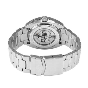 Claro Men's Sports Star Silver Tone Automatic Watch