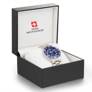 Swiss-Mountaineer Men's Pointe Sud de Moming Blue Dial Chronograph Watch
