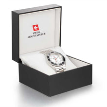 Load image into Gallery viewer, Swiss-Mountaineer Men&#39;s Pointe Sud de Moming White Dial Watch