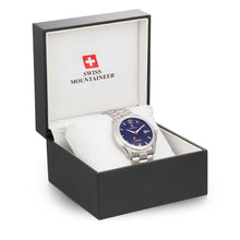 Load image into Gallery viewer, Swiss-Mountaineer Men&#39;s Gletscherhorn Blue Dial Quartz Watch