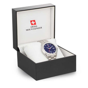 Swiss-Mountaineer Men's Gletscherhorn Blue Dial Quartz Watch