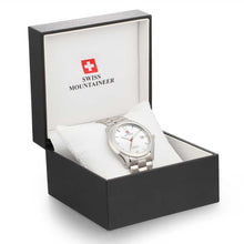 Load image into Gallery viewer, Swiss-Mountaineer Men&#39;s Gletscherhorn White Dial Quartz Watch