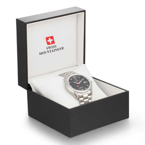 Swiss-Mountaineer Men's Gletscherhorn Black Dial Quartz Watch