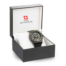 Load image into Gallery viewer, Swiss-Mountaineer Men&#39;s Jakobshorn Yellow Date Quartz Watch